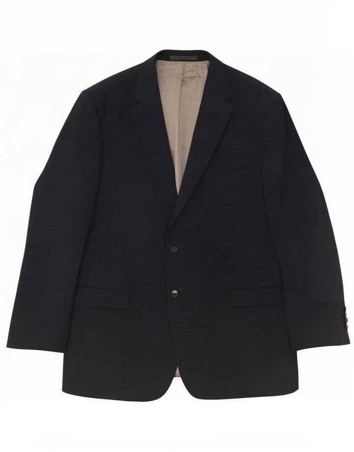 Marks & Spencer Chaqueta tipo blazer larga con 2 botones para hombre UK 48 2XL Lana gris