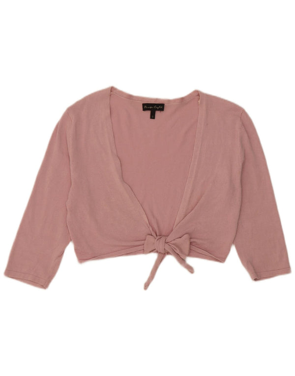 Phase Eight Cárdigan corto con manga 3/4 y lazo frontal para mujer UK 40 Small Pink