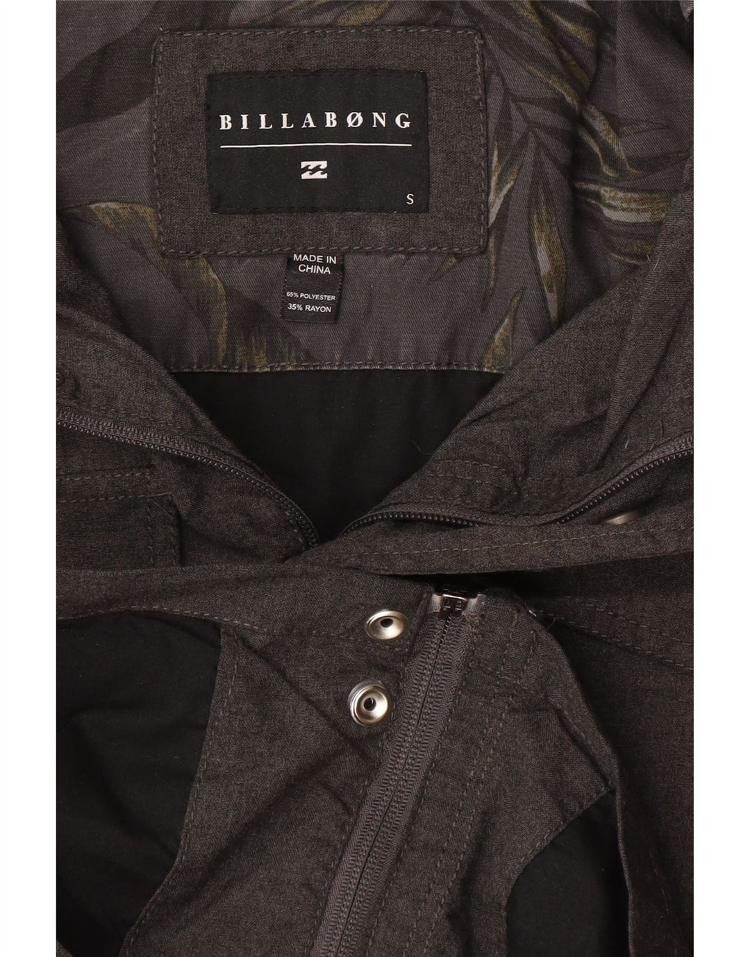 Billabong Chaqueta utilitaria con capucha para hombre UK 36 Small Gris Poliéster