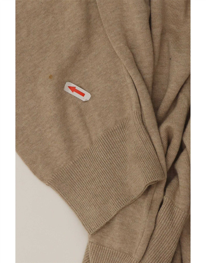 Marks & Spencer Jersey de Cuello Redondo para Hombre XL Algodón Beige