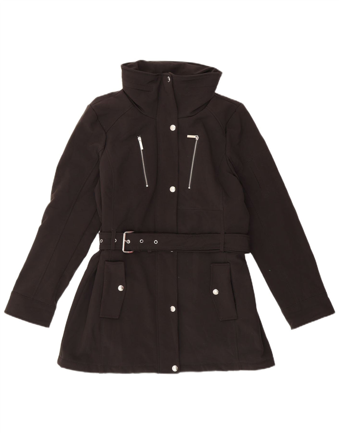 MICHAEL KORS Chaqueta utilitaria para mujer UK 40 Grande Poliéster negro