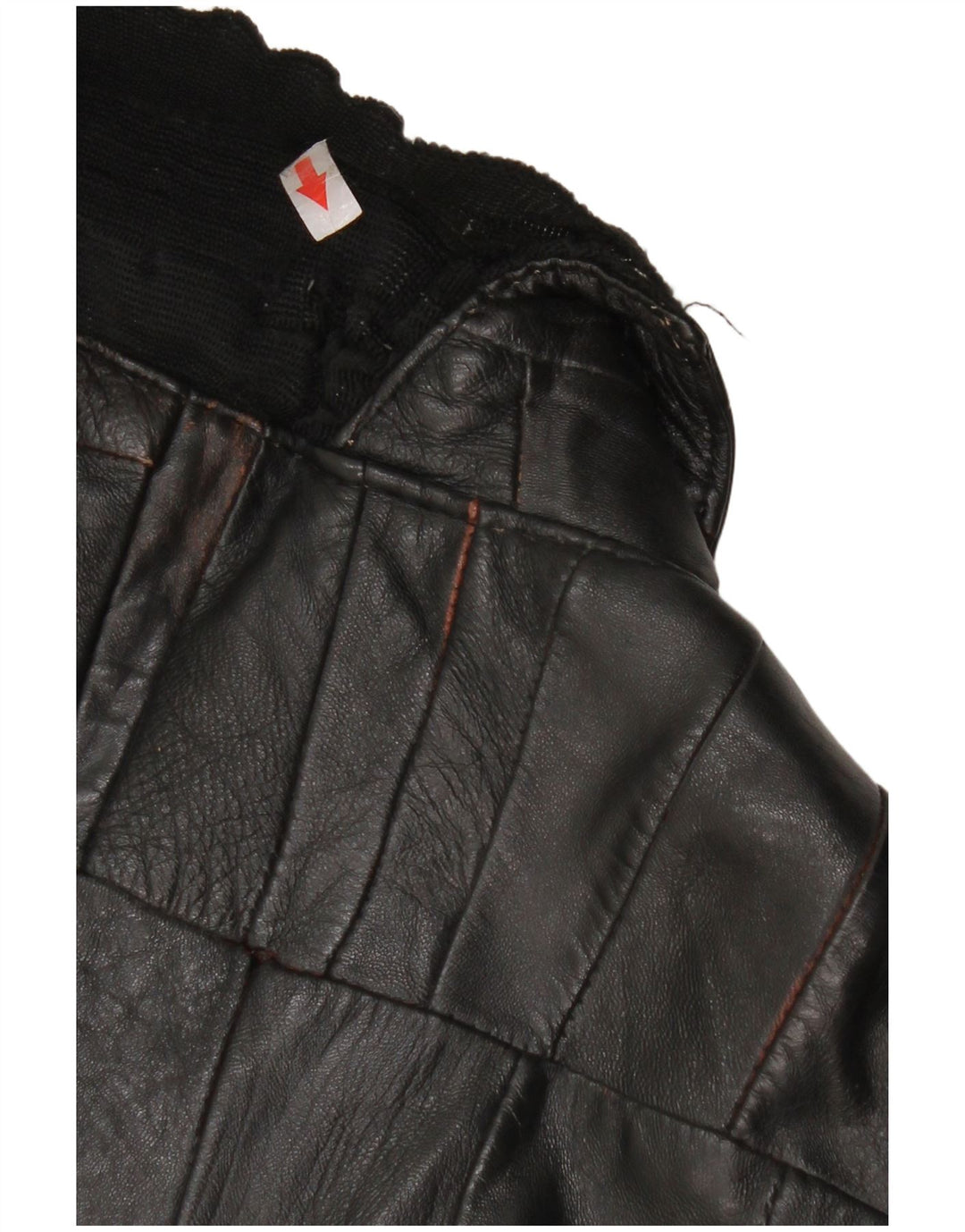 Vintage mujer bombardero chaqueta de cuero Reino Unido 12 cuero negro medio