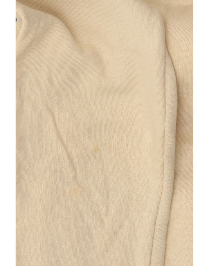 Asics Mujer Graphic Chándal Top Chaqueta Reino Unido 10 Pequeño Algodón Beige