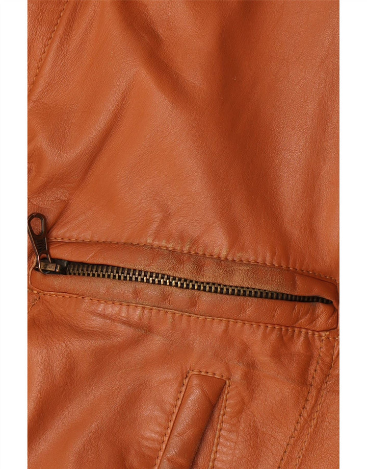 Vintage hombres chaqueta de cuero Reino Unido 40 marrón grande