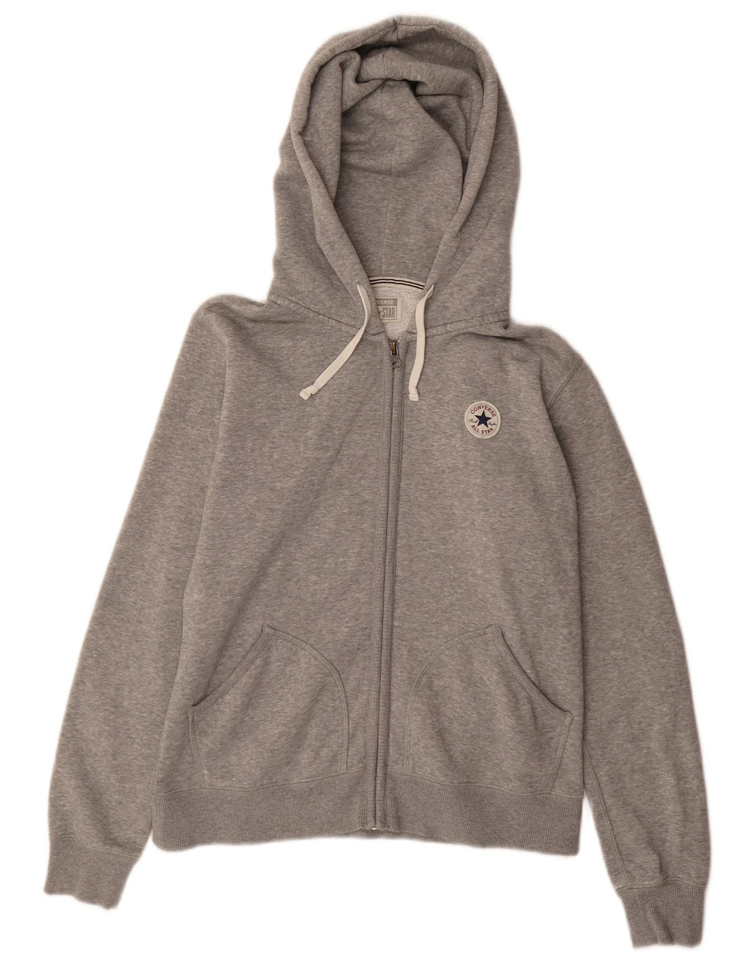 Sudadera con capucha y cremallera para hombre Converse de algodón moteado gris medio