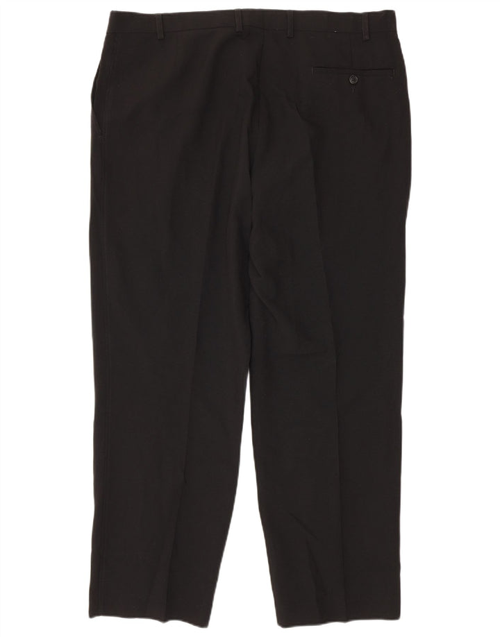 Marks & Spencer Pantalón chino recto para hombre W38 L29 Poliéster negro