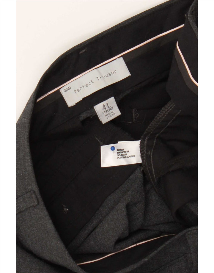 Gap Pantalones de traje con corte de bota para mujer US 4 Small W31 L34 Poliéster gris
