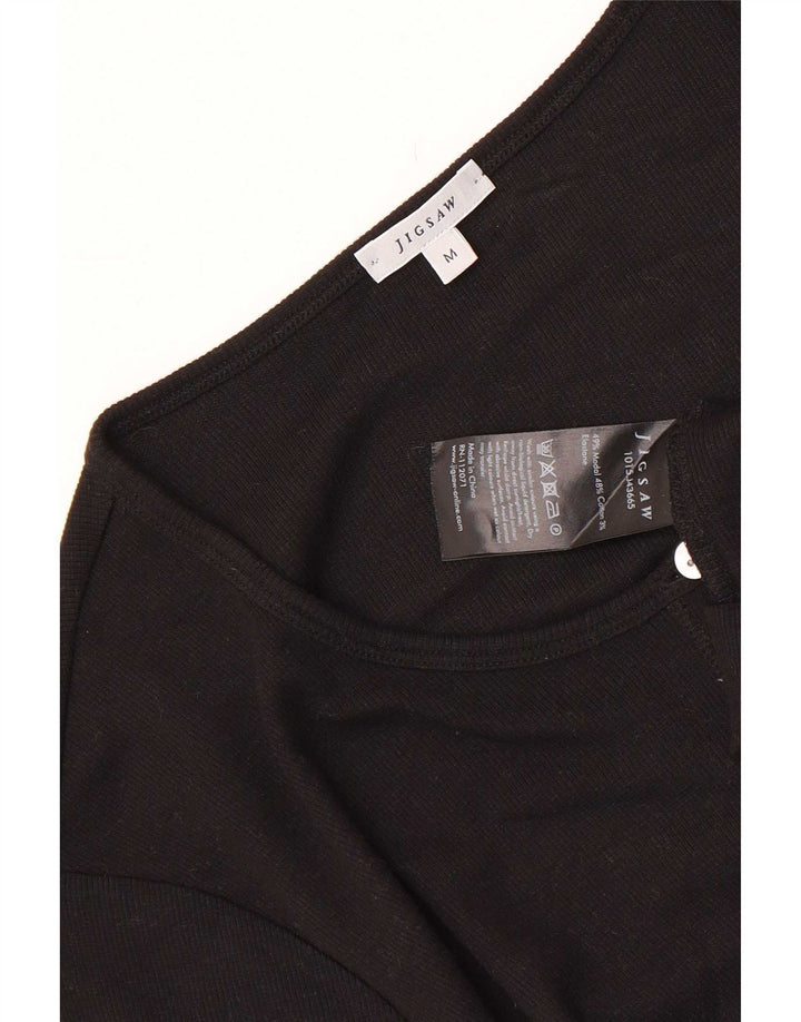 Jigsaw - Cárdigan de manga corta para mujer, talla M, color negro, modal