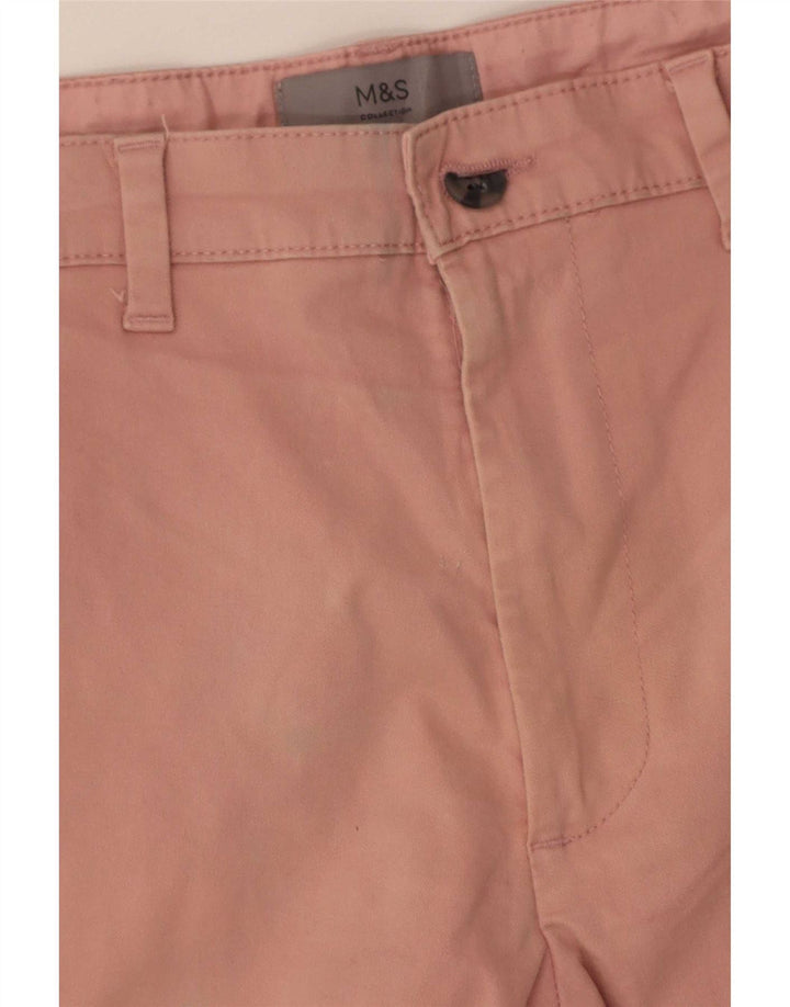 Marks & Spencer Pantalones cortos chinos para hombre W32 Algodón rosa medio