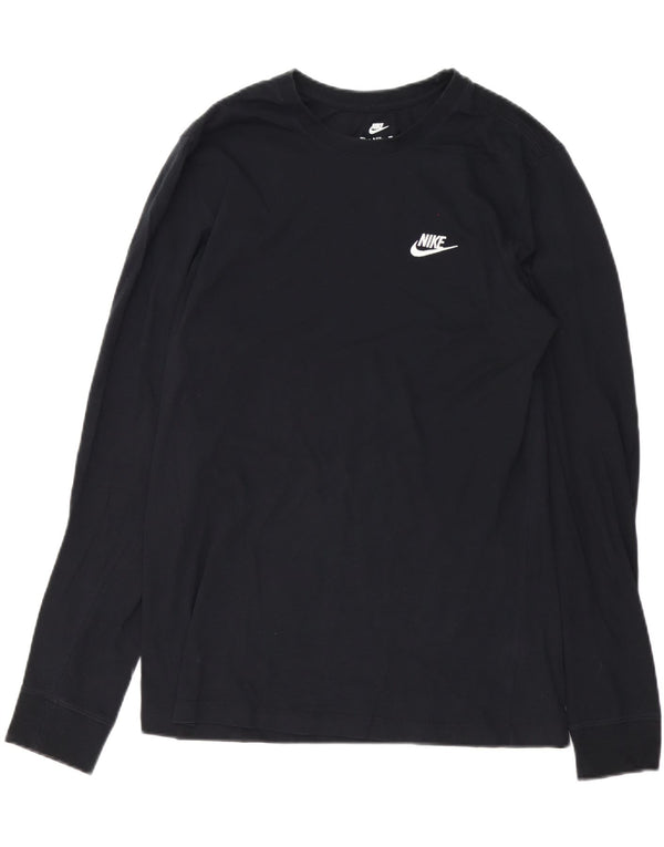Camiseta Nike Hombre Manga Larga Algodón Negro Mediano