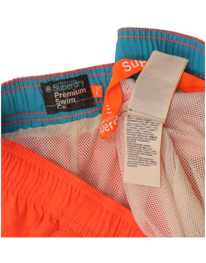 Superdry Shorts De Baño Gráfico Para Hombre XL Poliéster Naranja