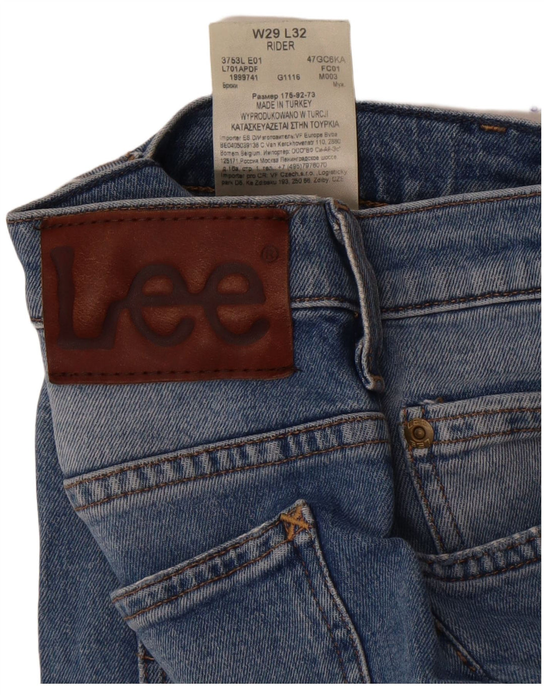Vaqueros Lee Rider Slim para hombre W29 L32 Algodón azul