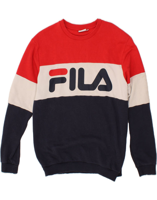 FILA Hombre Sudadera Gráfica Jersey Medium Multicolor Colorblock