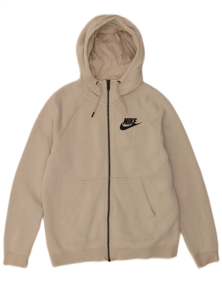 Nike - Sudadera con capucha y cremallera para mujer, talla 40, talla mediana, color blanco