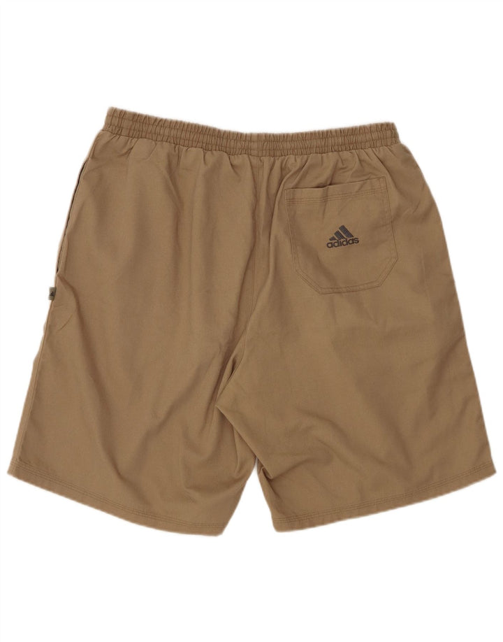 Adidas Pantalones Cortos Casuales Para Hombre Grande W32 Poliéster Beige