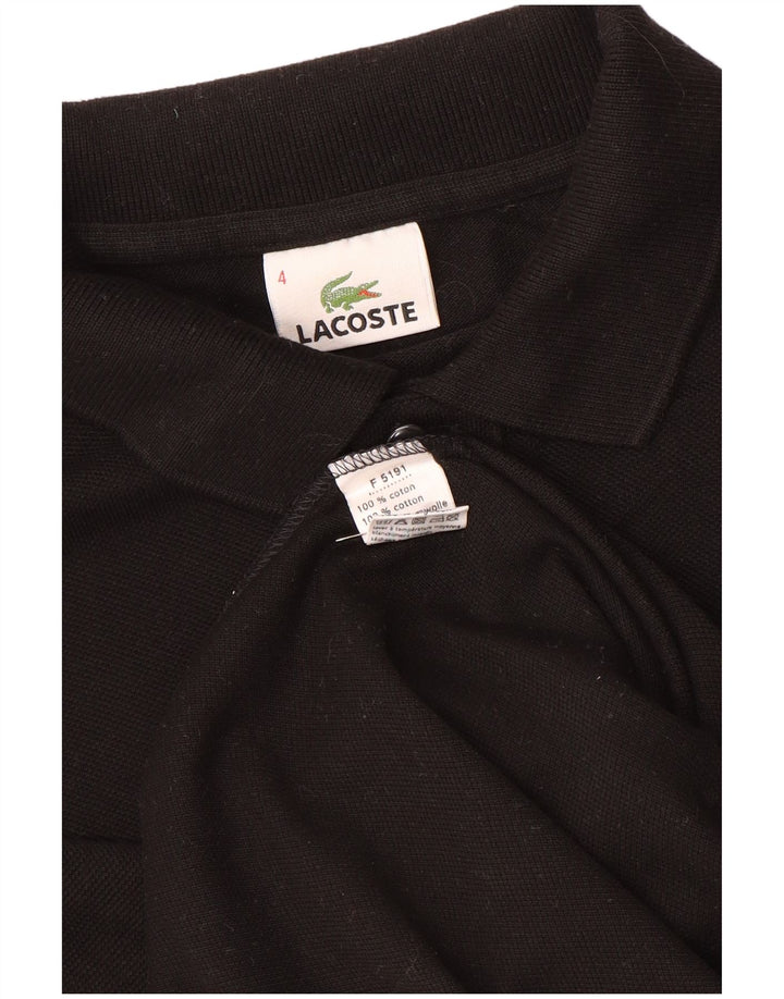 LACOSTE Polo para hombre talla 4 mediano algodón negro