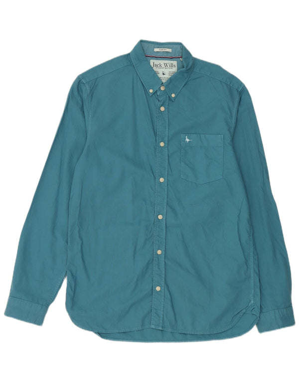 Camisa Jack Wills Hombre Slim Fit Azul Medio