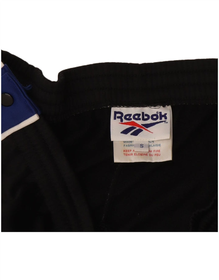 Reebok Pantalones De Chándal Para Hombre Pequeños Negro Colorblock Poliéster
