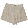 Zara Shorts Chinos Pegged Mediano W28 Off White Viscosa