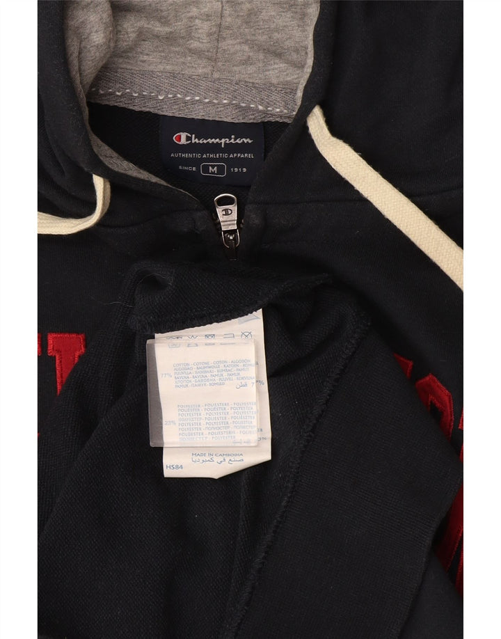 Champion Sudadera Con Capucha Y Cremallera Gráfica Para Hombre Algodón Gris Medio
