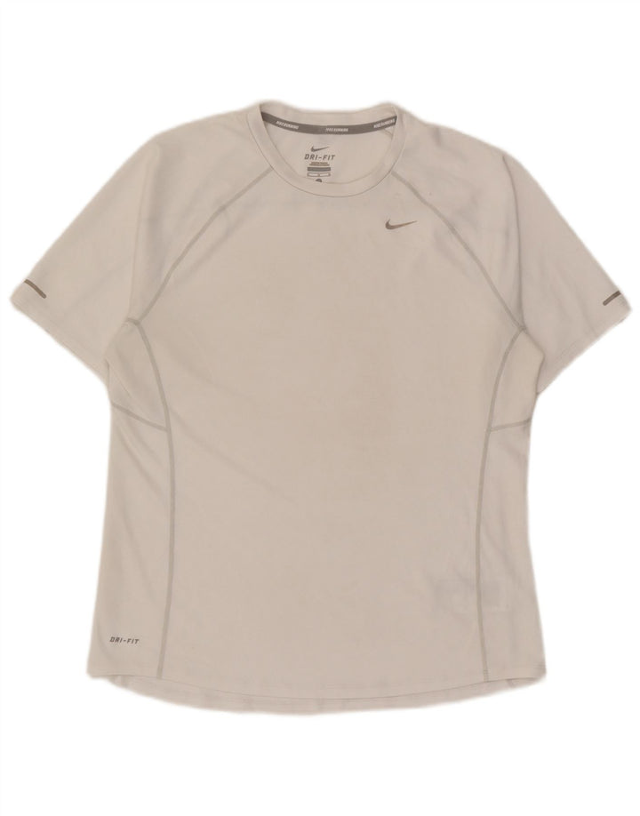 Camiseta Nike Dri Fit para hombre Top poliéster blanco mediano