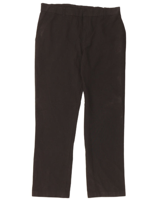 Marks & Spencer Pantalones chinos rectos para niños 15-16 años W32 L29 Negro