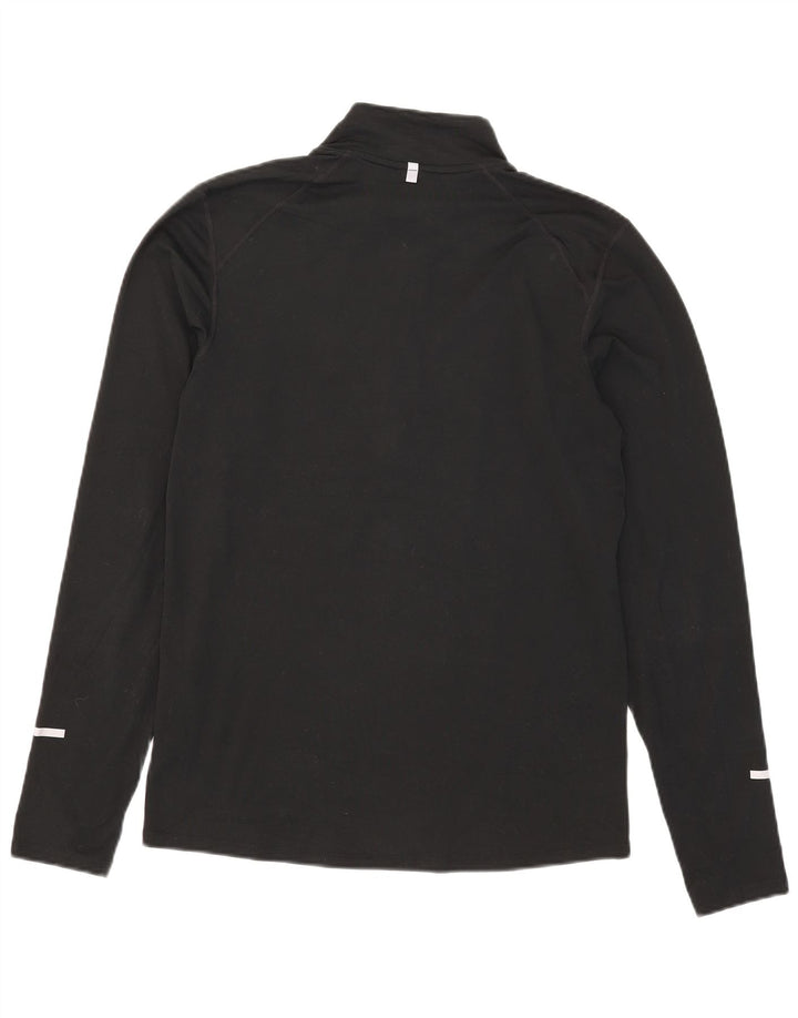 Nike Dri Fit - Chándal con cremallera y cuello para hombre, talla pequeña, poliéster negro