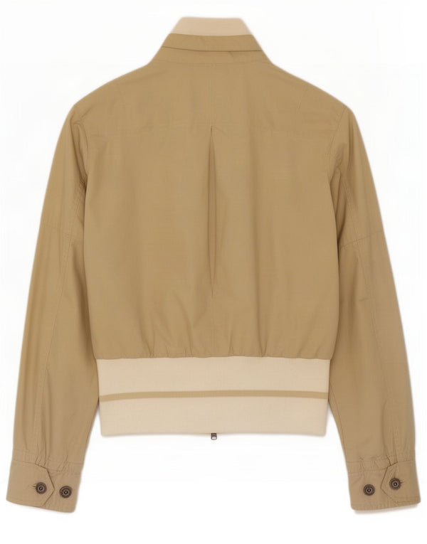 Woolrich Chaqueta Bomber para Mujer UK 10 Small Beige Colorblock Algodón