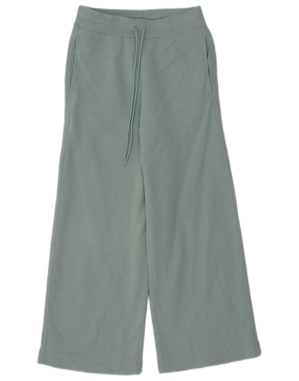 Marks & Spencer Pantalones de Chándal de Pierna Ancha para Mujer UK 10 Small Blue Cotton