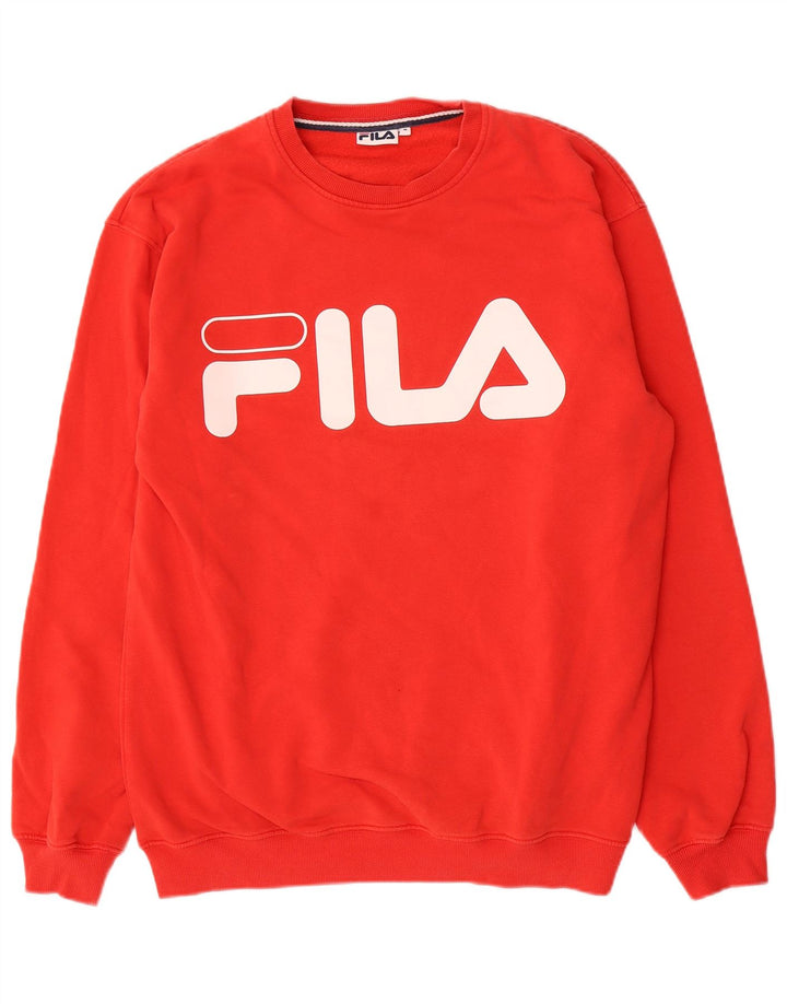 Fila Hombre Graphic Sudadera Jumper Medium Rojo Algodón