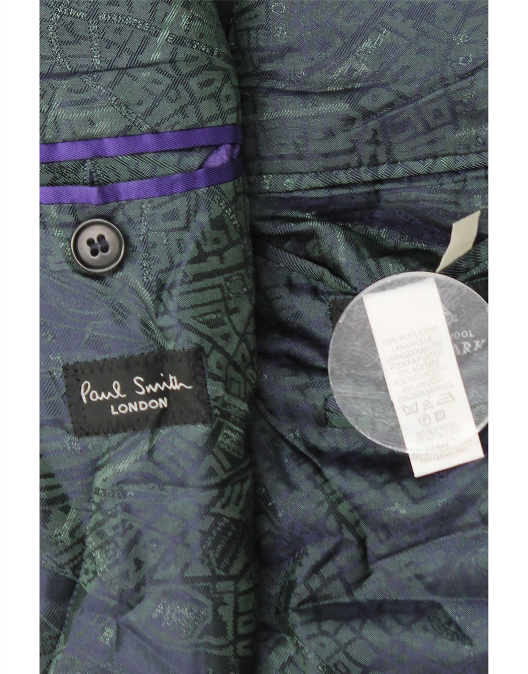 Paul Smith Chaqueta tipo blazer de 3 botones para hombre Reino Unido 40 Grande Lana a cuadros azul marino