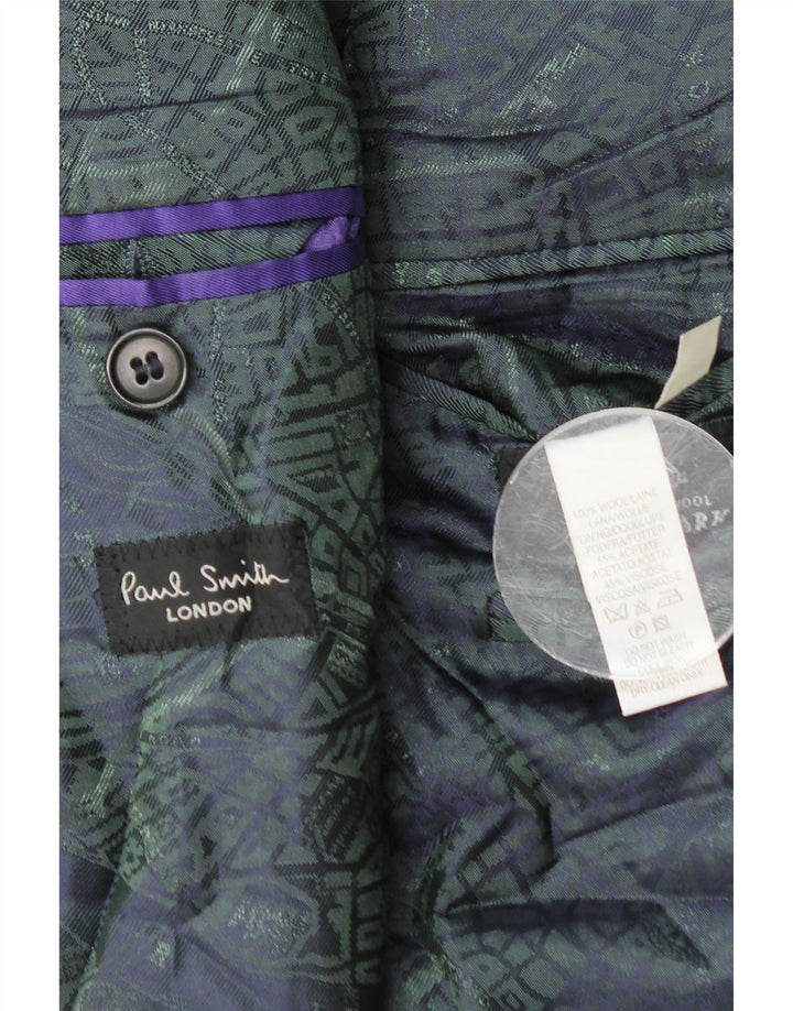 Paul Smith Chaqueta tipo blazer de 3 botones para hombre Reino Unido 40 Grande Lana a cuadros azul marino