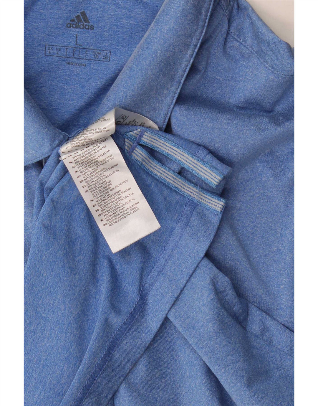 Polo Adidas Hombre Grande Poliéster Azul
