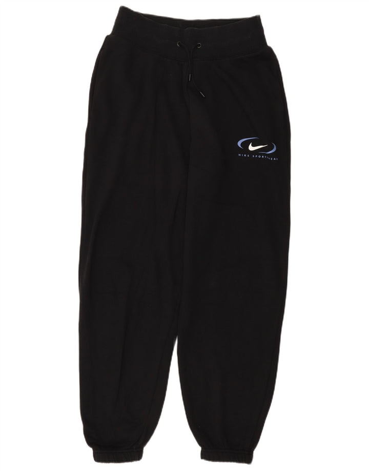 NIKE Mujer Chándal Pantalones Joggers UK 6 XS Negro Algodón