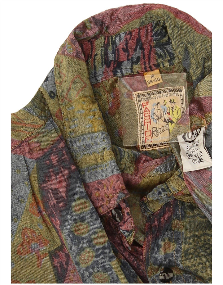 Camisa C&A Hombre Talla 39/40 Mediana Viscosa Geométrica Multicolor