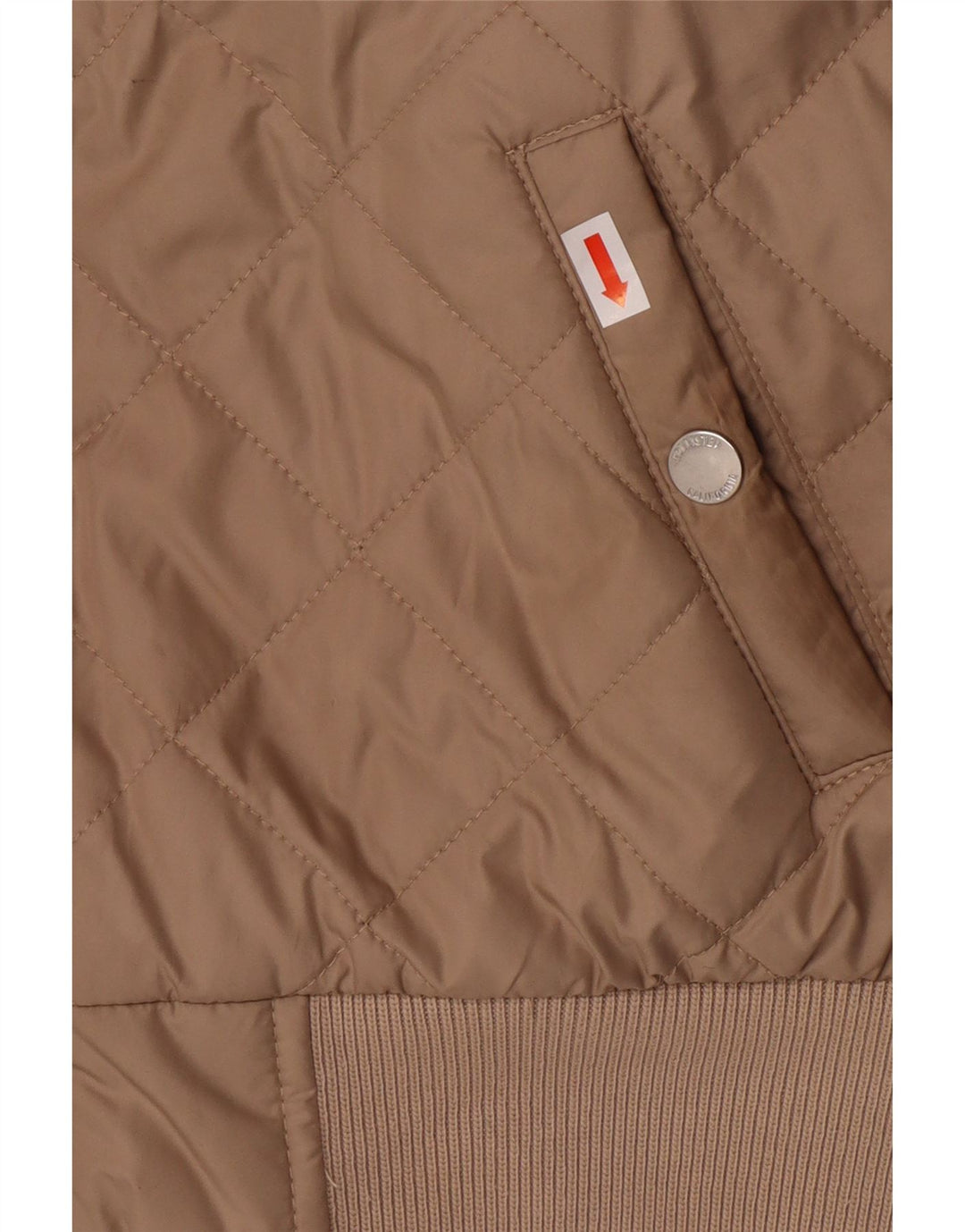 HOLLISTER Chaqueta acolchada con capucha para mujer UK 10 Small Beige Poliéster