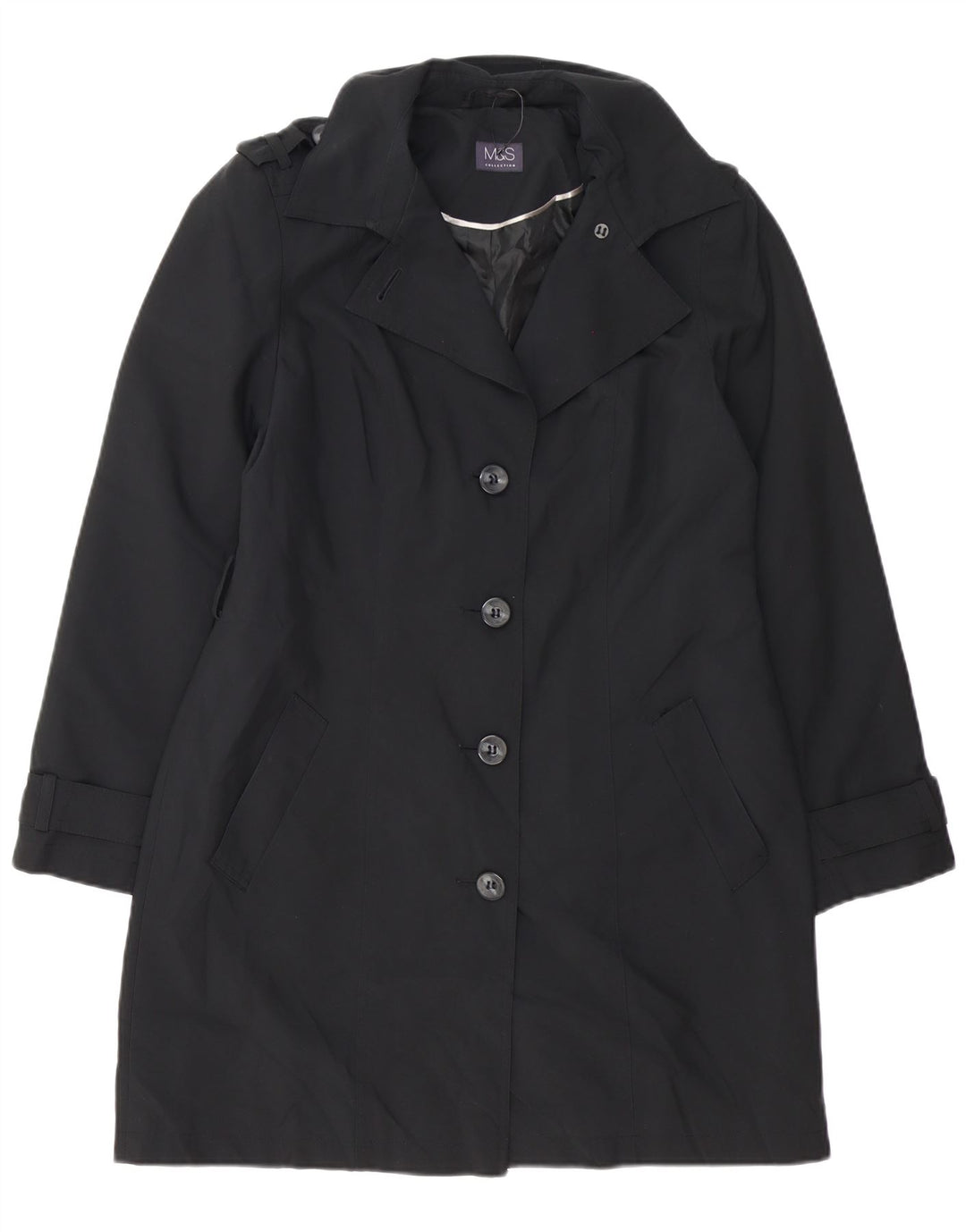 Marks & Spencer Gabardina para mujer UK 44 Grande Poliéster negro