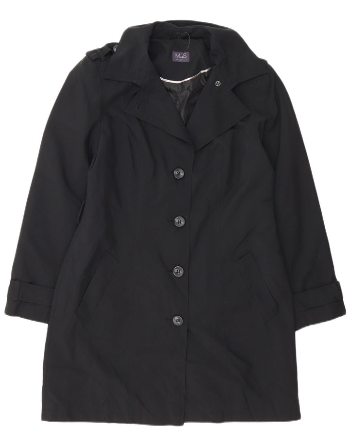 Marks & Spencer Gabardina para mujer UK 44 Grande Poliéster negro