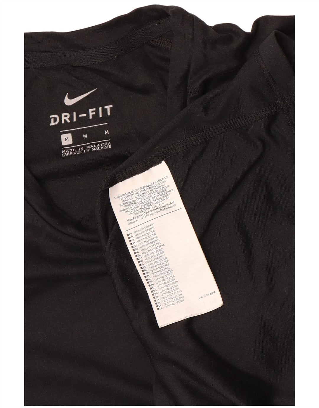 Camiseta Nike Dri Fit para hombre Top Medium Black Poliéster