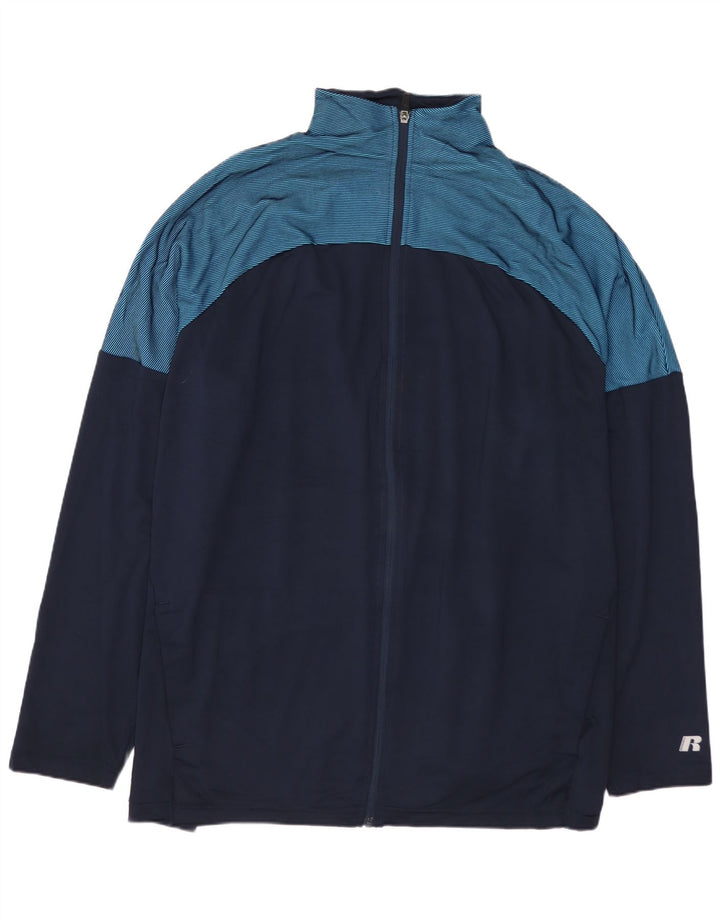 RUSSELL ATHLETIC Chaqueta de chándal para hombre 2XL Azul marino Colorblock