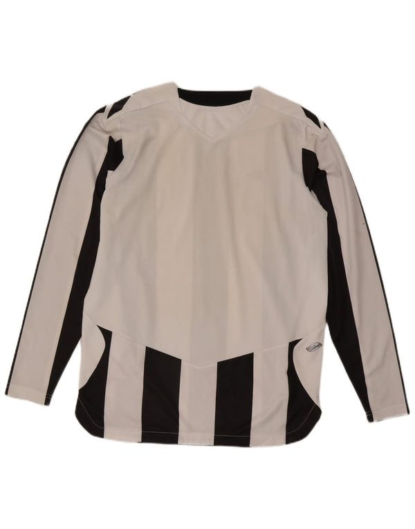 Camiseta Umbro Hombre Manga Larga Poliéster Rayas Blancas Medianas
