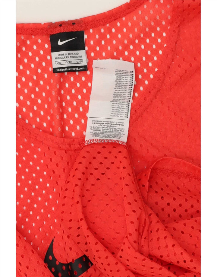 Nike - Camiseta sin mangas para hombre, talla grande, poliéster rojo