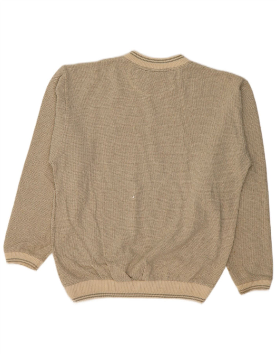 Vintage hombres sudadera jumper grande algodón beige