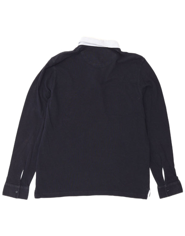 Massimo Dutti Polo De Rugby De Manga Larga Casual Fit Hombre Grande Azul Marino
