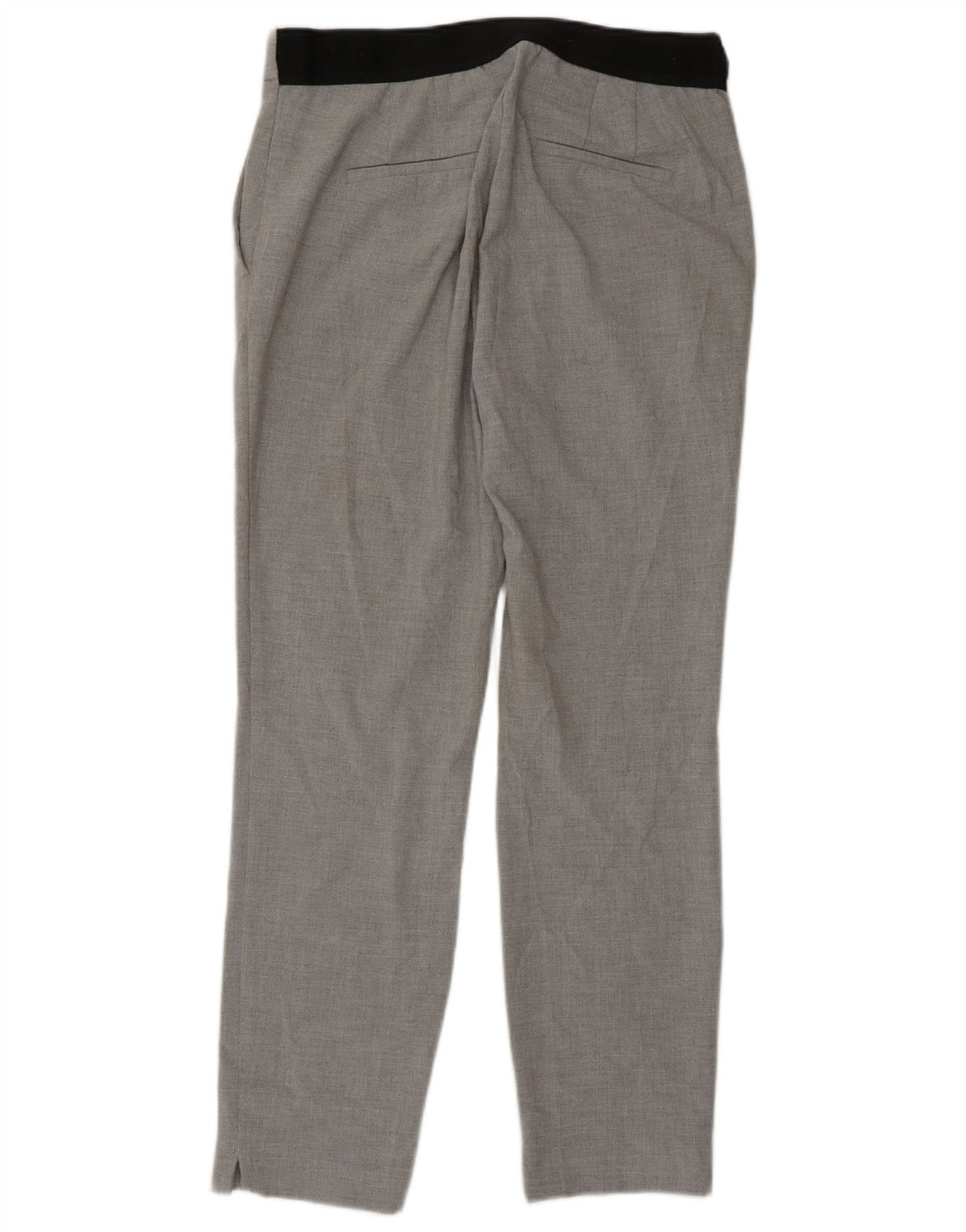 Zara Mujer Pantalón De Traje Cónico Grande W30 L29 Poliéster Gris