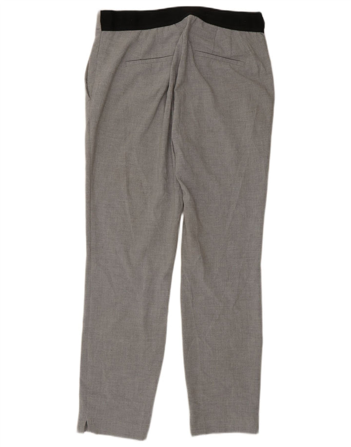 Zara Mujer Pantalón De Traje Cónico Grande W30 L29 Poliéster Gris