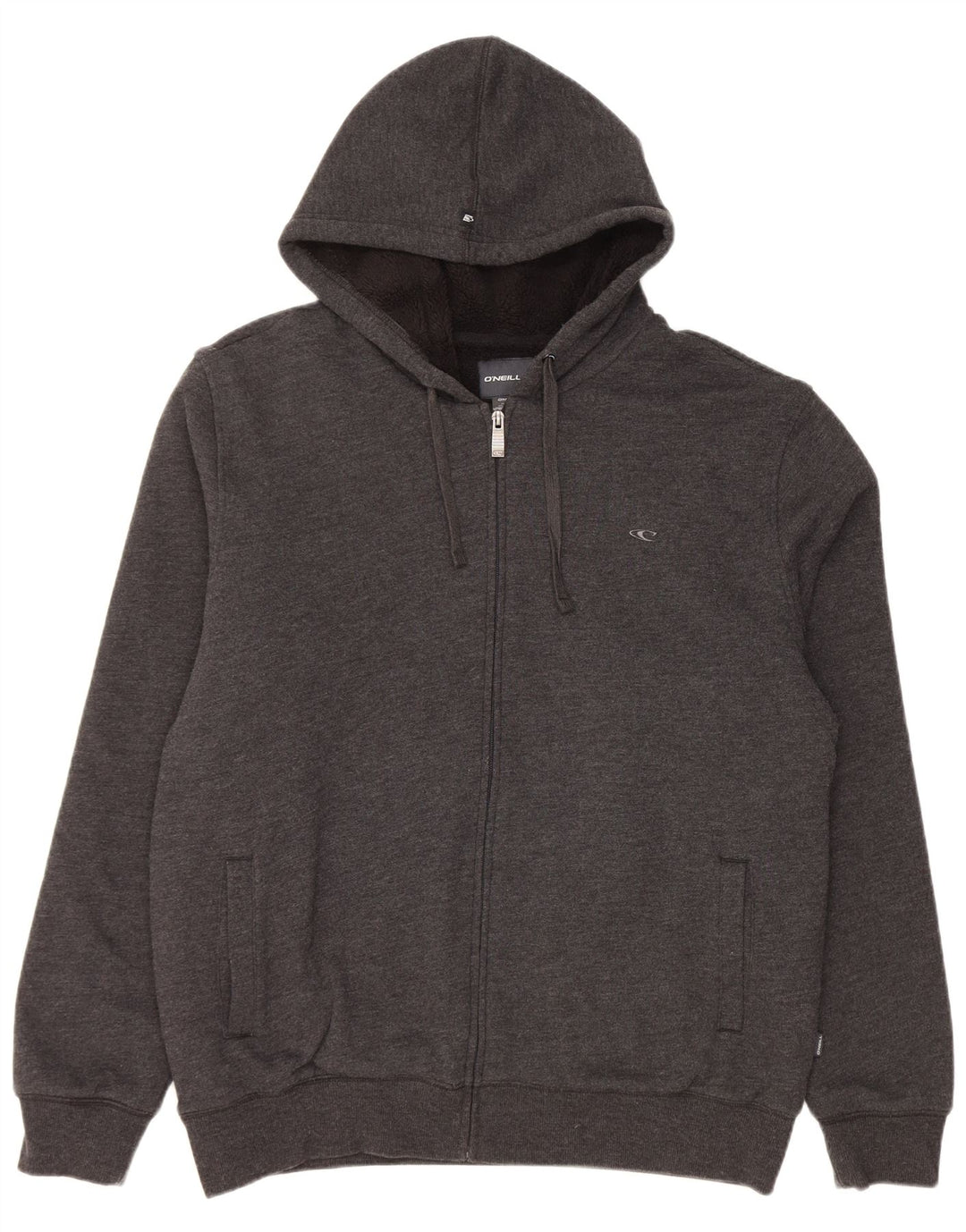 O'Neill - Sudadera con capucha y cremallera para hombre, tamaño grande, algodón gris