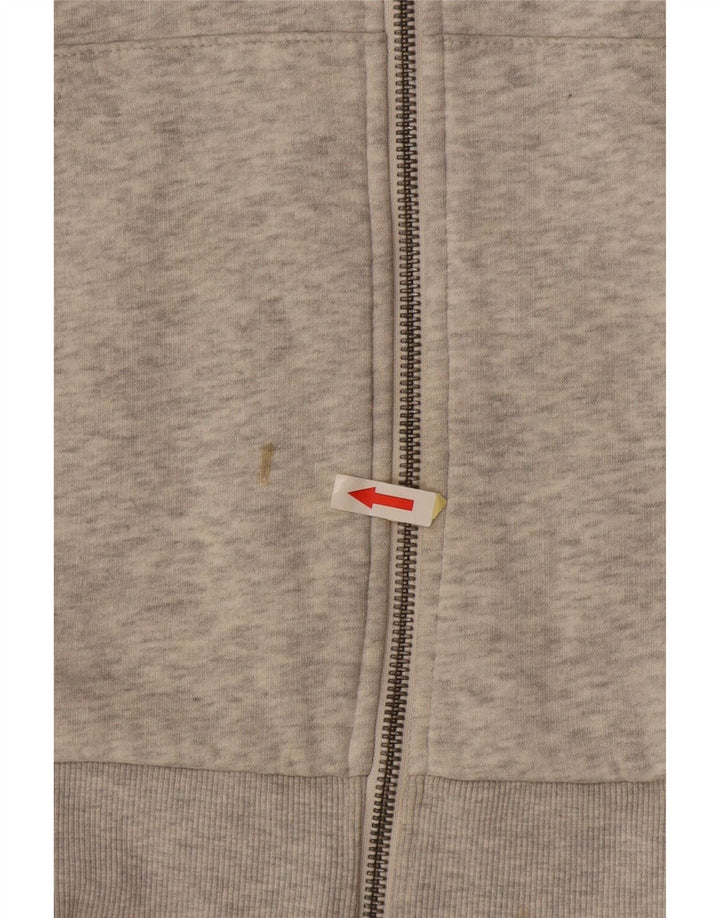 JACK & JONES Hombre Sudadera con capucha y cremallera de algodón moteado gris medio