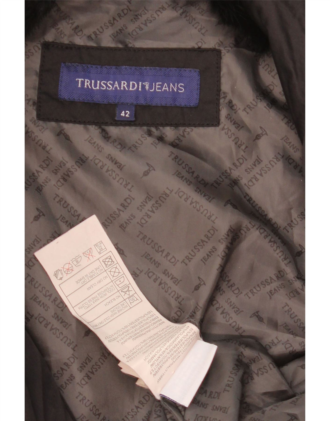Chaqueta Acolchada Mujer Trussardi Jeans IT 42 Medium Negro Poliéster
