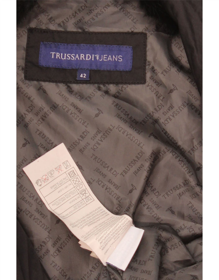 Chaqueta Acolchada Mujer Trussardi Jeans IT 42 Medium Negro Poliéster